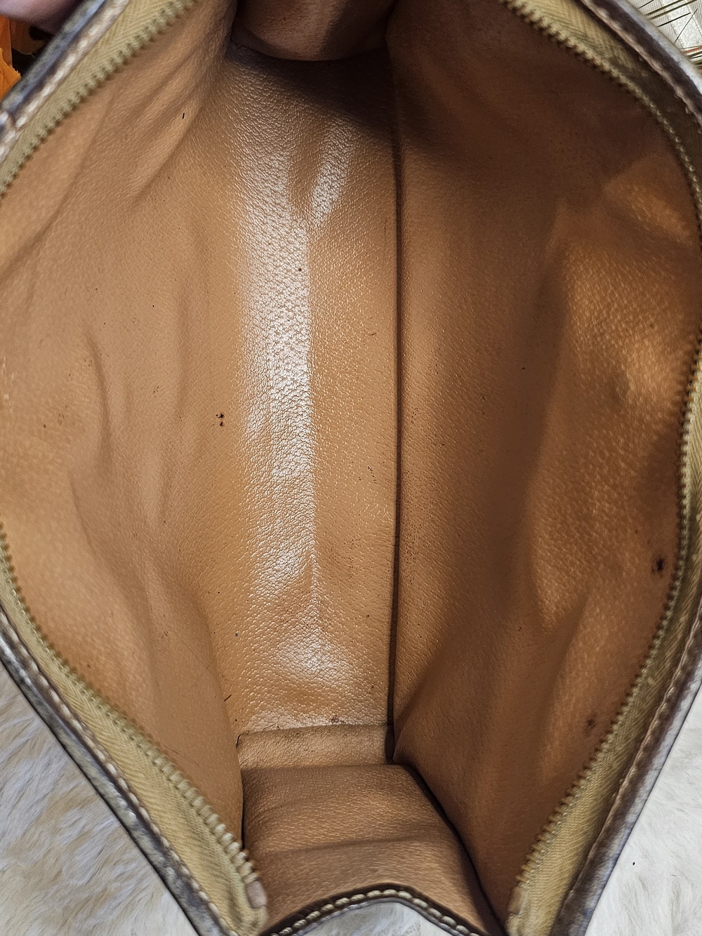 Celine Brown Monogram Canvas Clutch with Gold Hardware - Picture 7 of 14